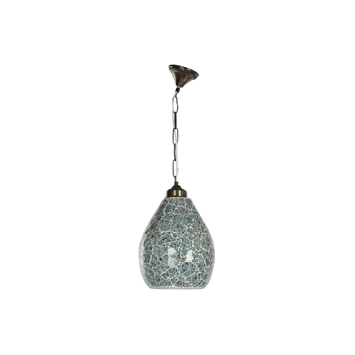 Taklampa Home ESPRIT Grön Himmelsblå Metall Glas 25 W 23 x 23 x 66 cm (2 antal) - 2