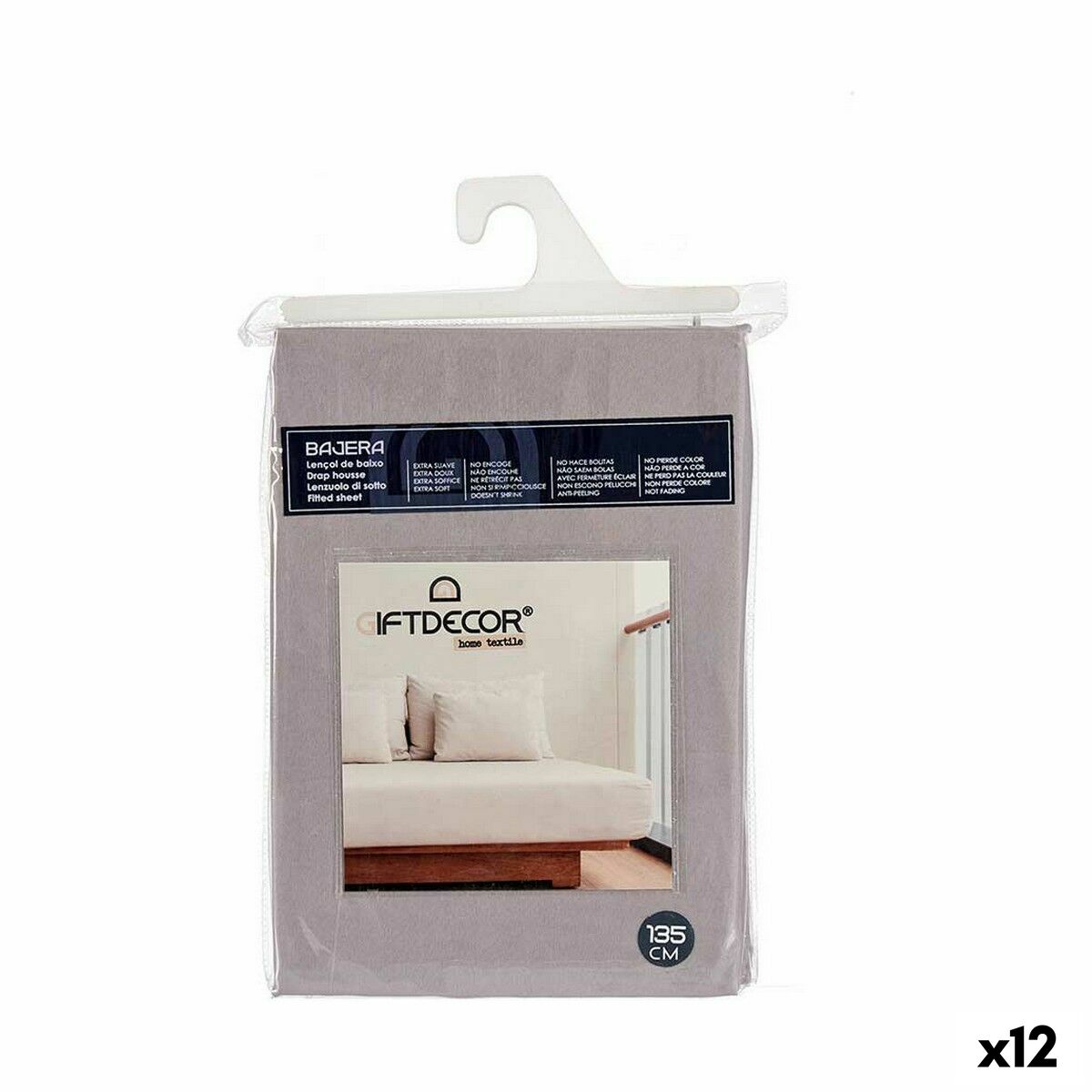 Underlakan Gift Decor Antracitgrå 135 cm (12 antal)