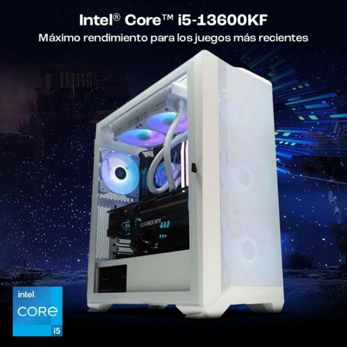 Bordsdator PcCom PCC-IMP3-13600KF-4070W-WHT i5-13600KF 32 GB RAM 1 TB SSD Nvidia Geforce RTX 4070 - 3
