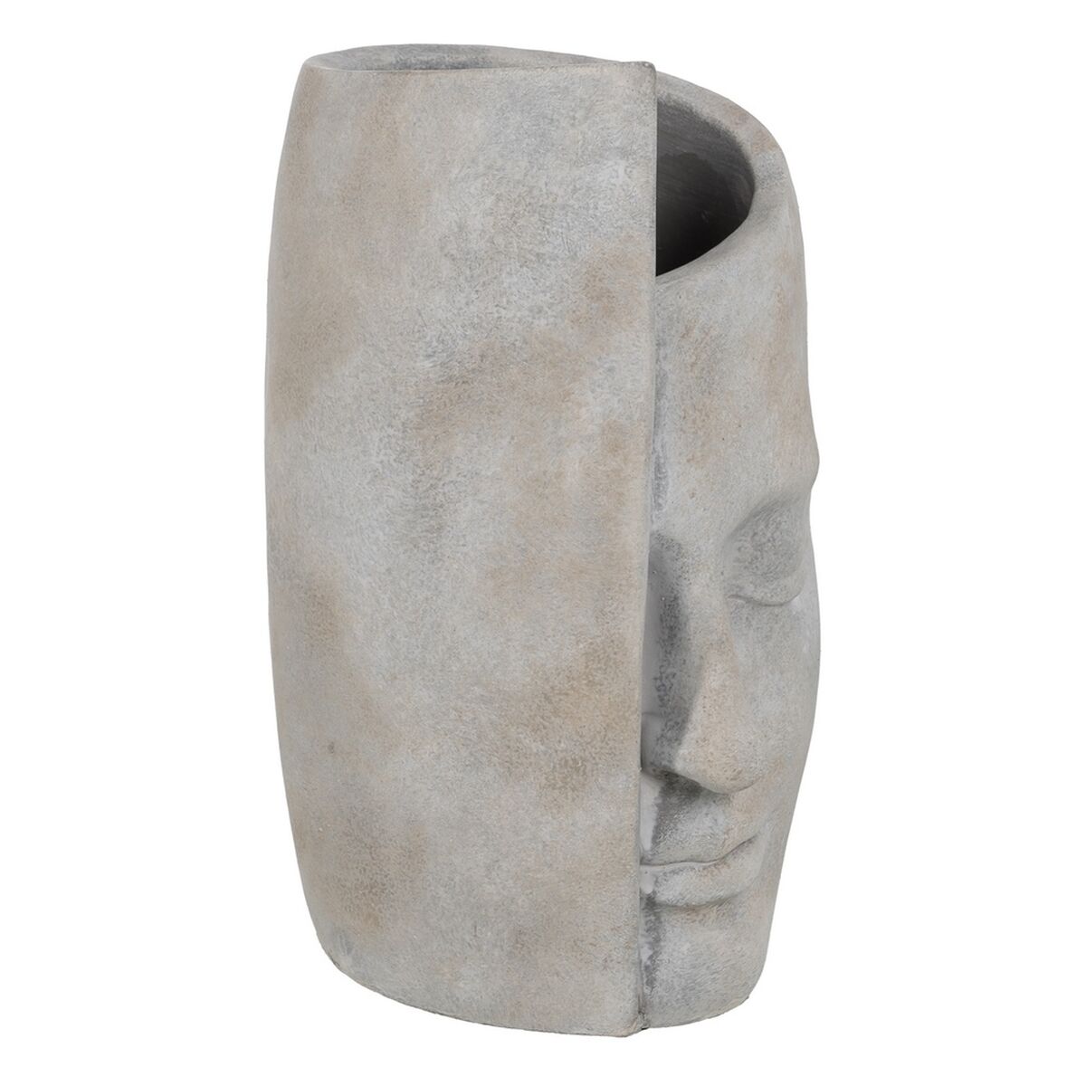 Vas Grå Cement Ansikte 21 x 18 x 32,5 cm