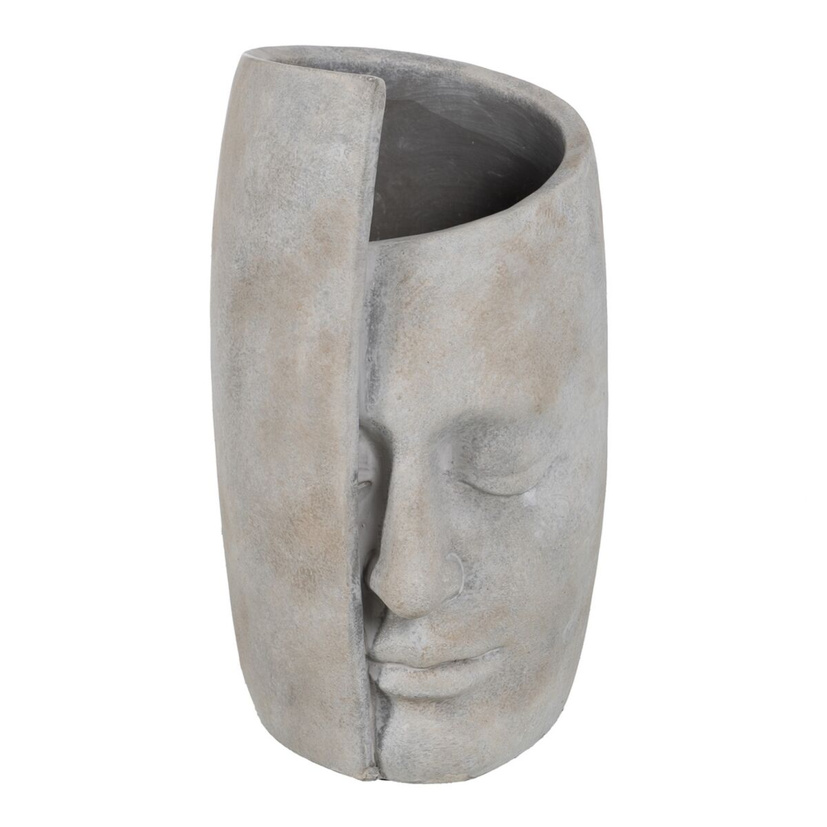 Vas Grå Cement Ansikte 21 x 18 x 32,5 cm - 2