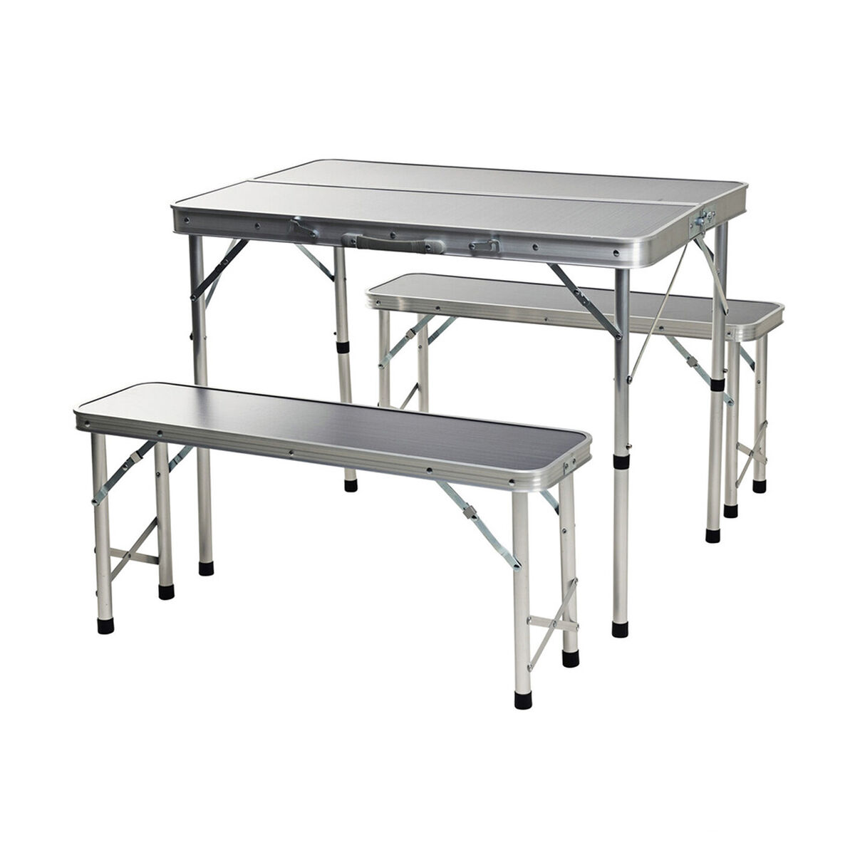 Bordsgrupp med 2 stolar Redcliffs 90 x 60 x 70 cm Grå (3 Delar)