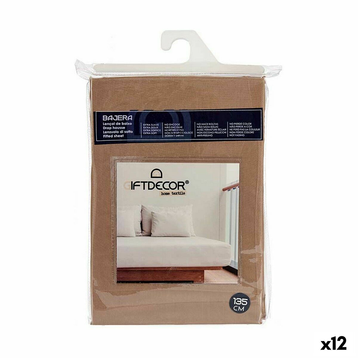 Underlakan Gift Decor Brun 135 cm (12 antal)