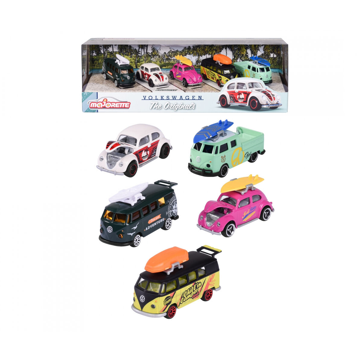 Fordonsspel Majorette Volkswagen Originals (5 Delar) - 2