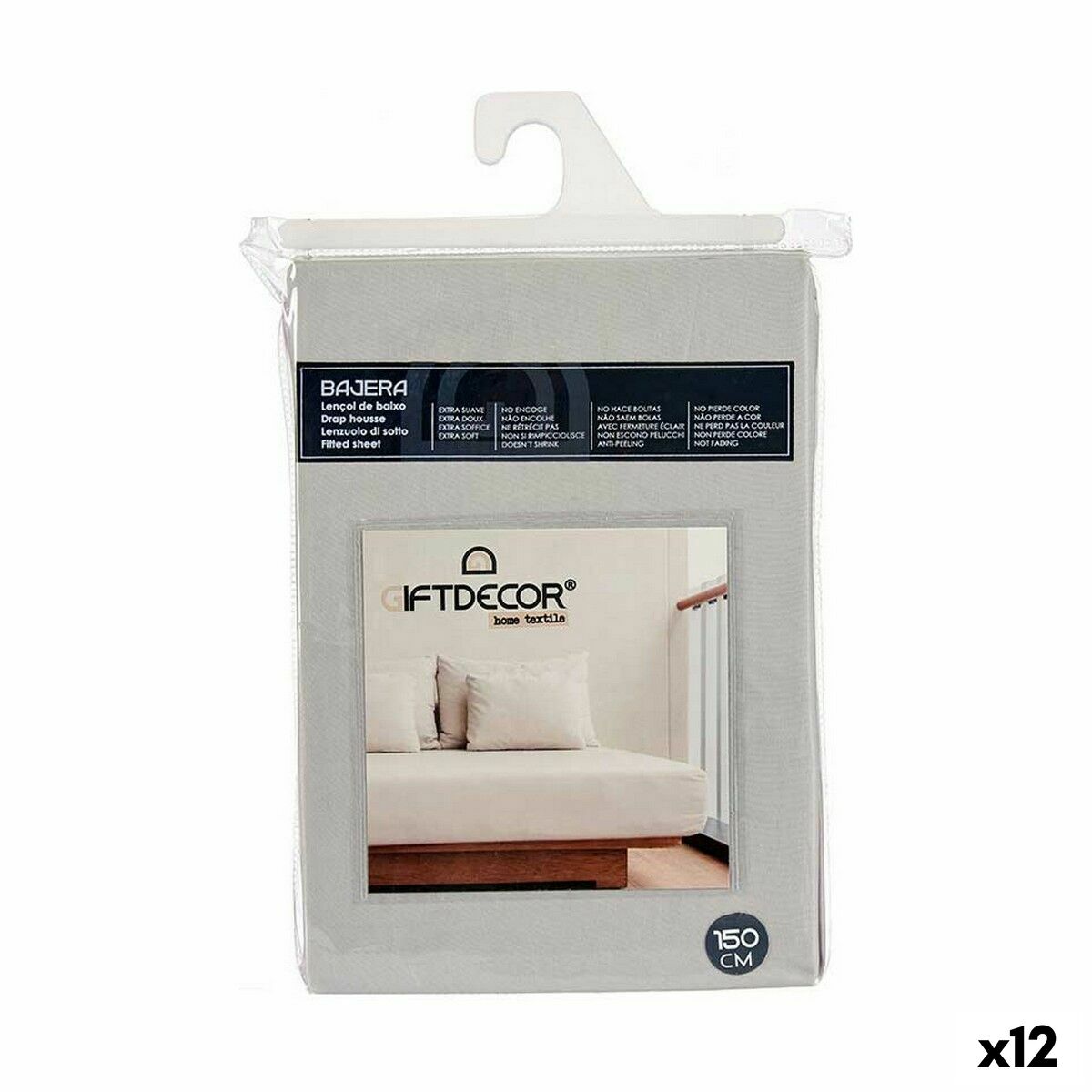 Underlakan Gift Decor Grå 150 cm (12 antal)