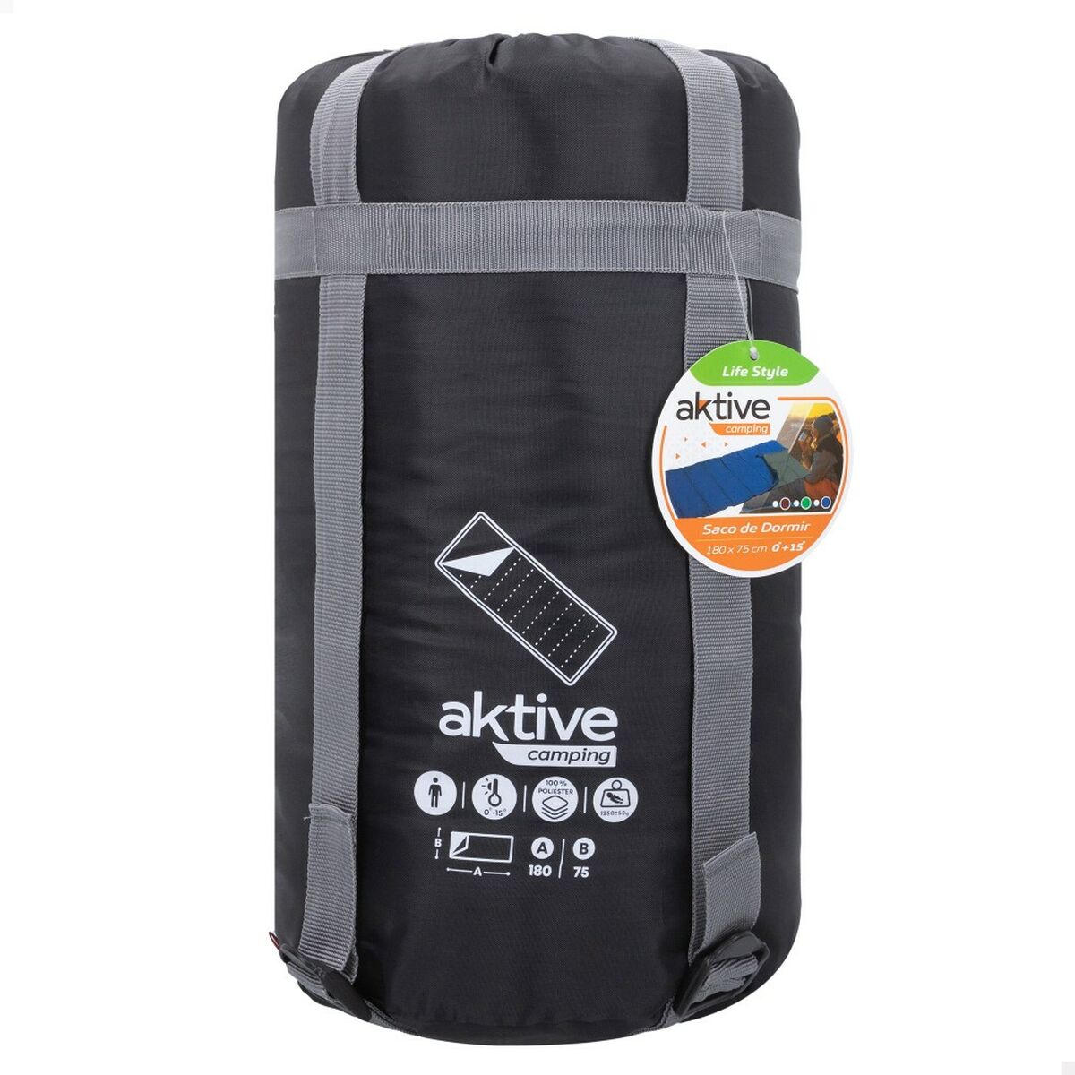 Sovsäck Aktive Polyester 170T 180 x 1,5 x 75 cm 6 antal - 6