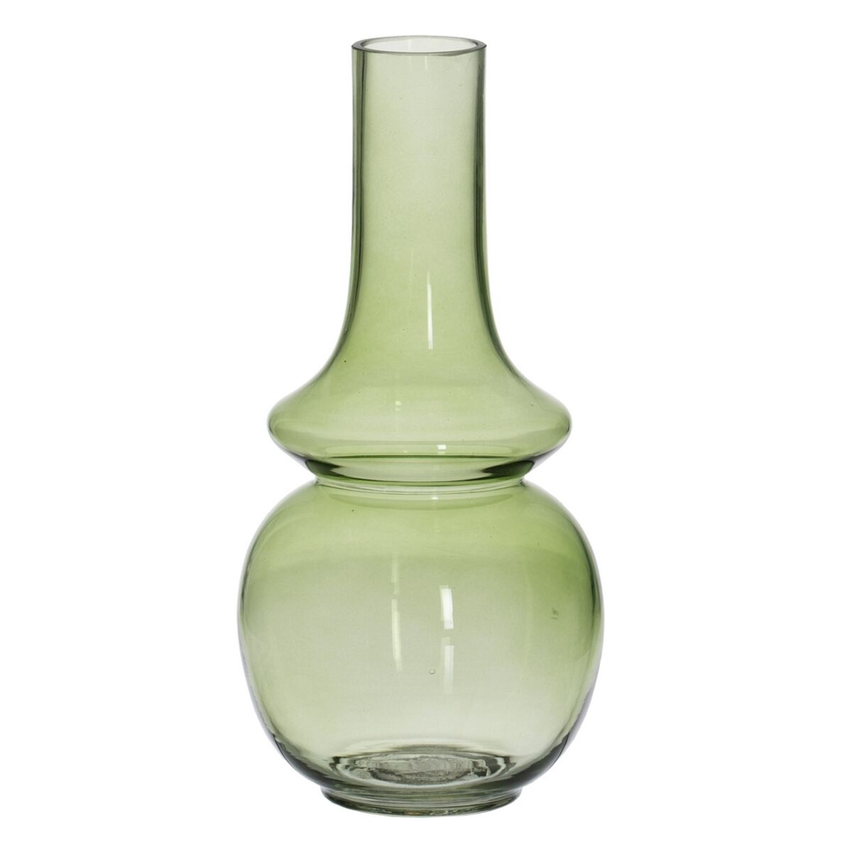 Vas Grön Glas 12,5 x 12,5 x 26 cm
