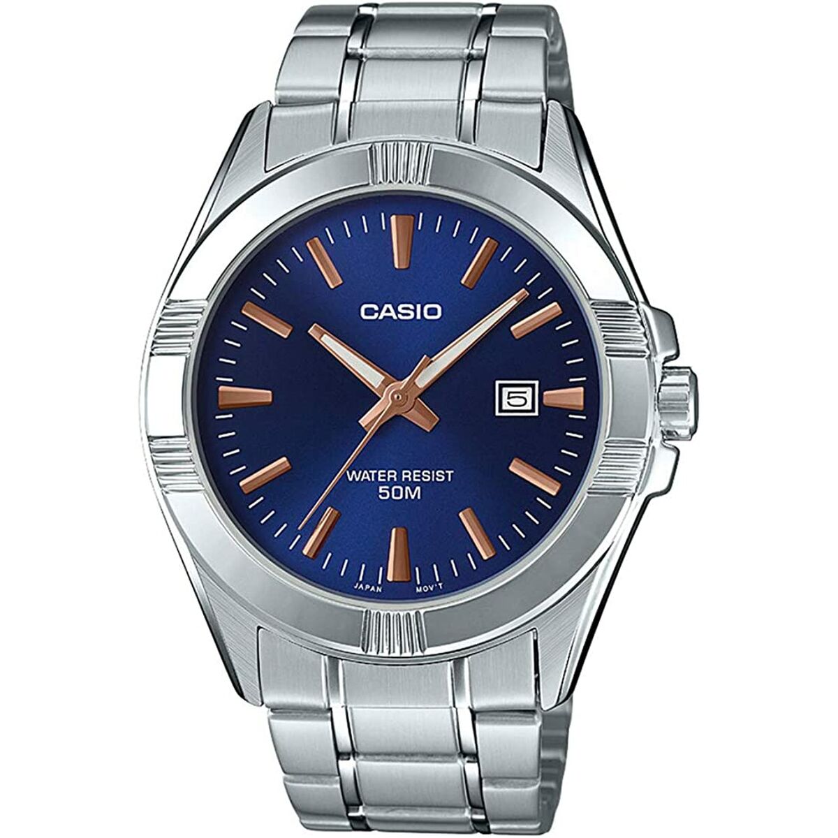 Herrklocka Casio BOLD DATE - BLUE Silvrig (Ø 43,5 mm)