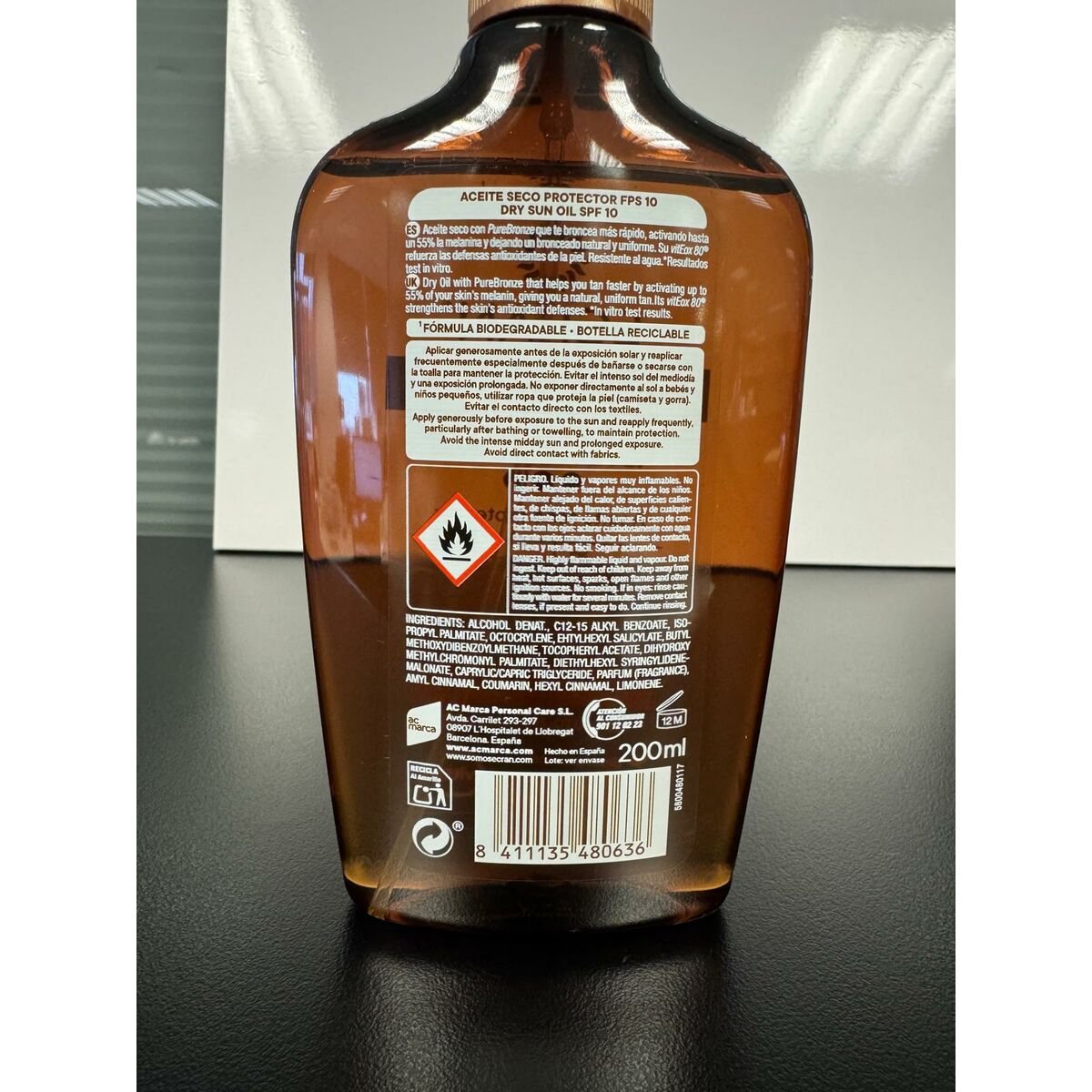 Solskyddsolja Sunnique Ecran SPF 10 200 ml - 3