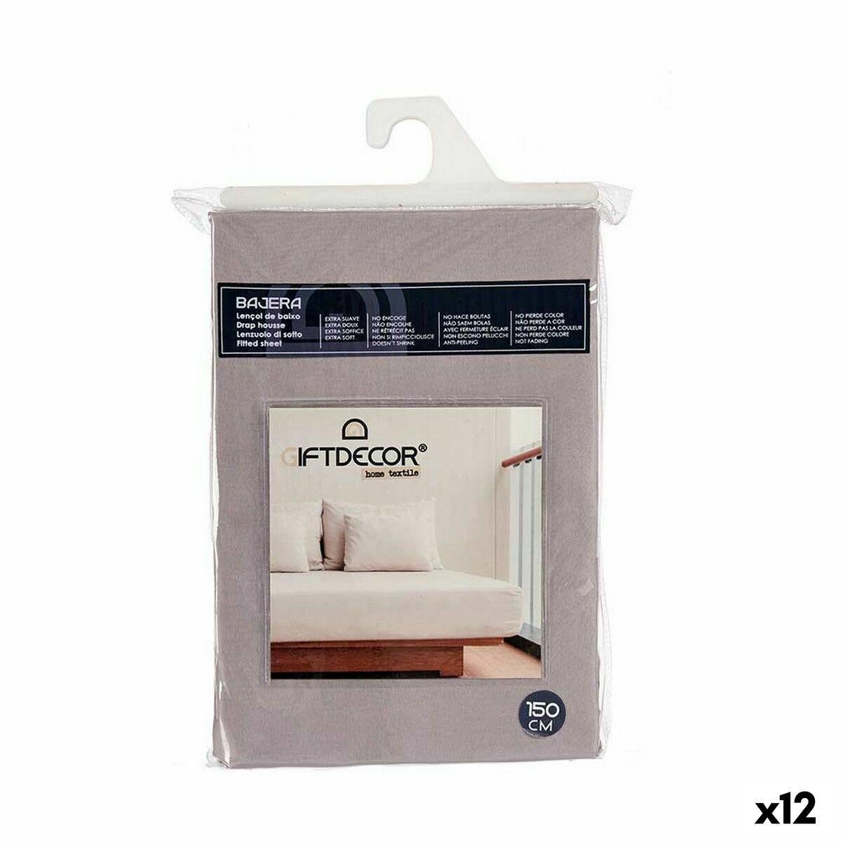 Underlakan Gift Decor Antracitgrå 150 cm (12 antal)
