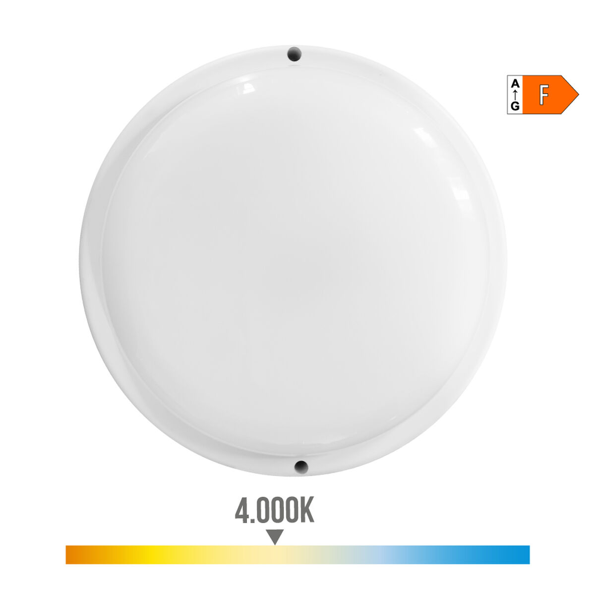 Vägglykta EDM 32446 Vit Plast F 18 W 120 W 1820 Lm Rörelsesensor Ljussensor Rund (4000 K) - 2