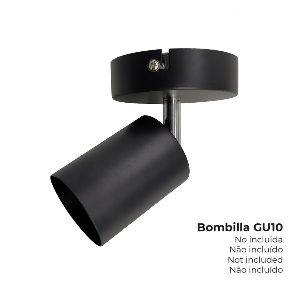 Spotlight EDM 32033 Svart 50 W GU10 ø 9 x 5,6 x 14,2 cm - 6