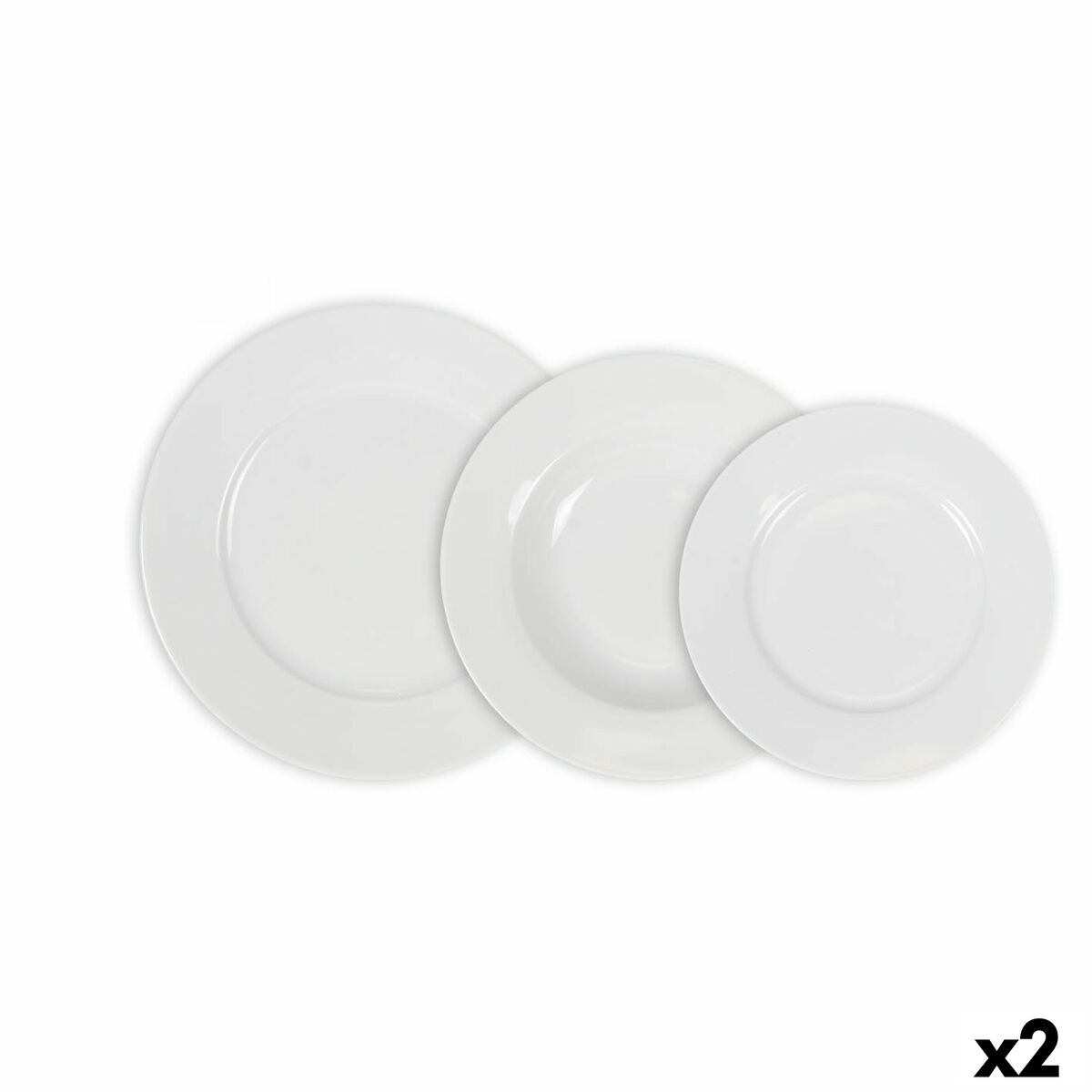 Servissats La Mediterránea Aneto Vit Rund 12 Delar (2 antal) - 3