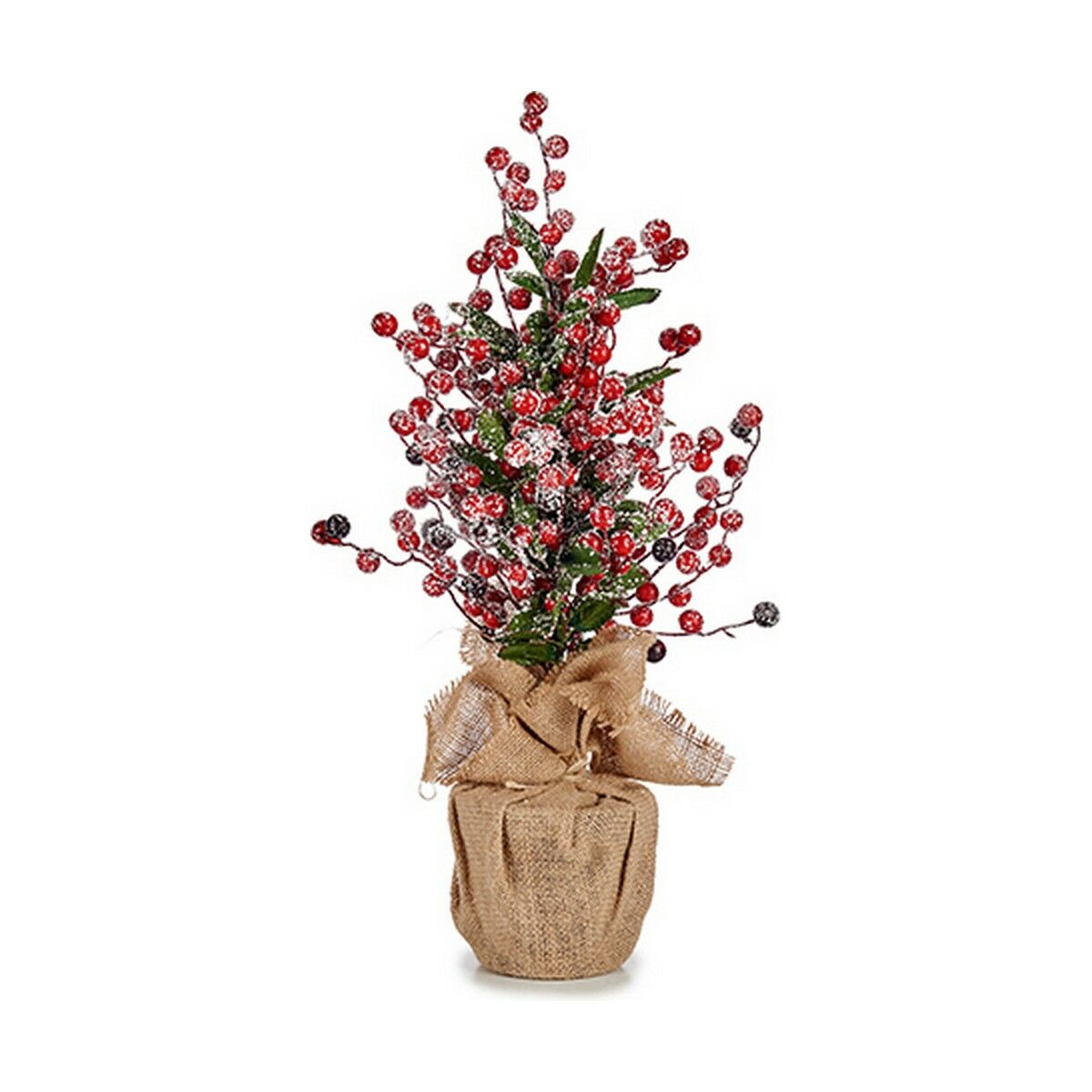 Julgran Snöfall Bär Brun Röd Plast 24 x 51 x 24 cm - 2