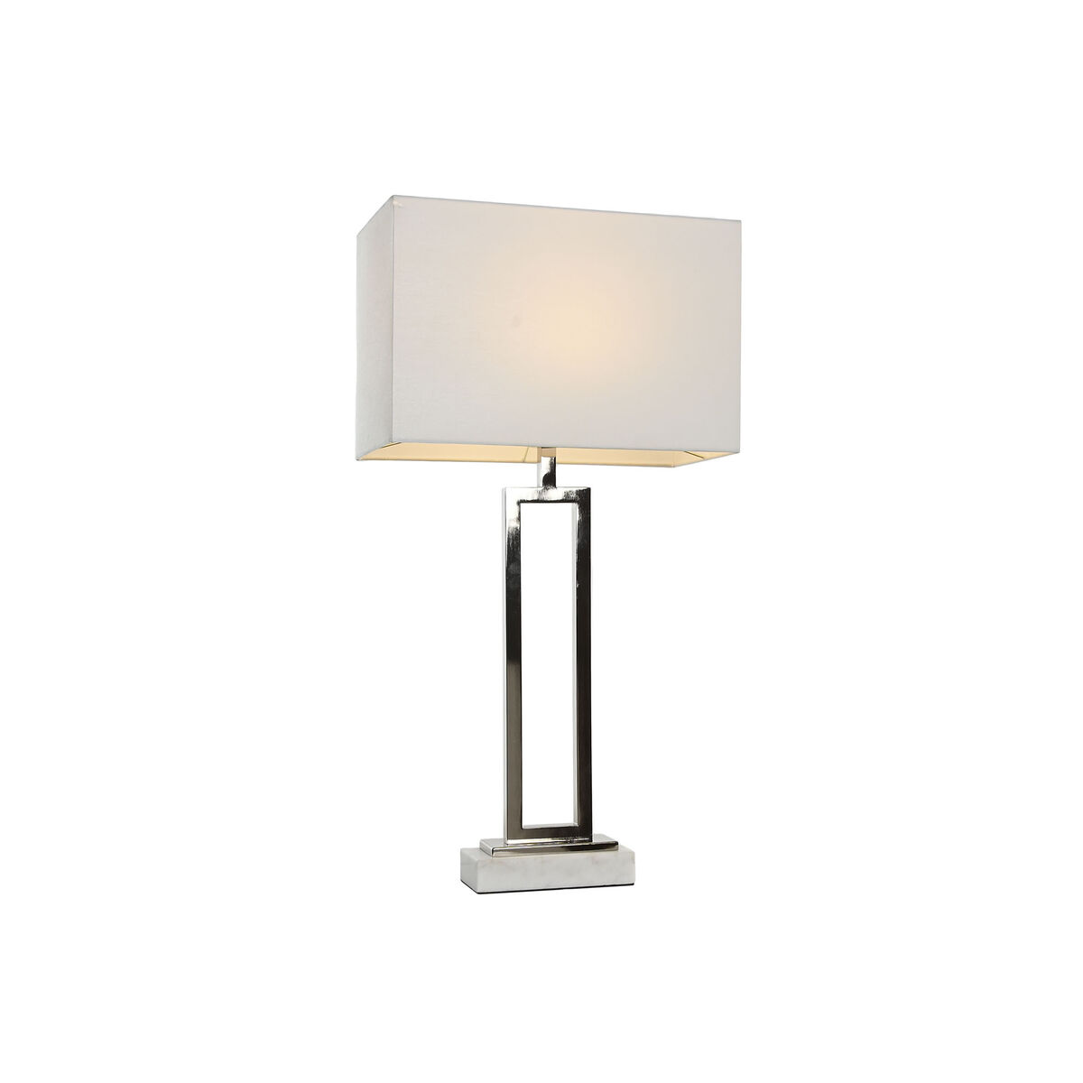 Bordslampa Home ESPRIT Vit Silvrig 50 W 220 V - 2