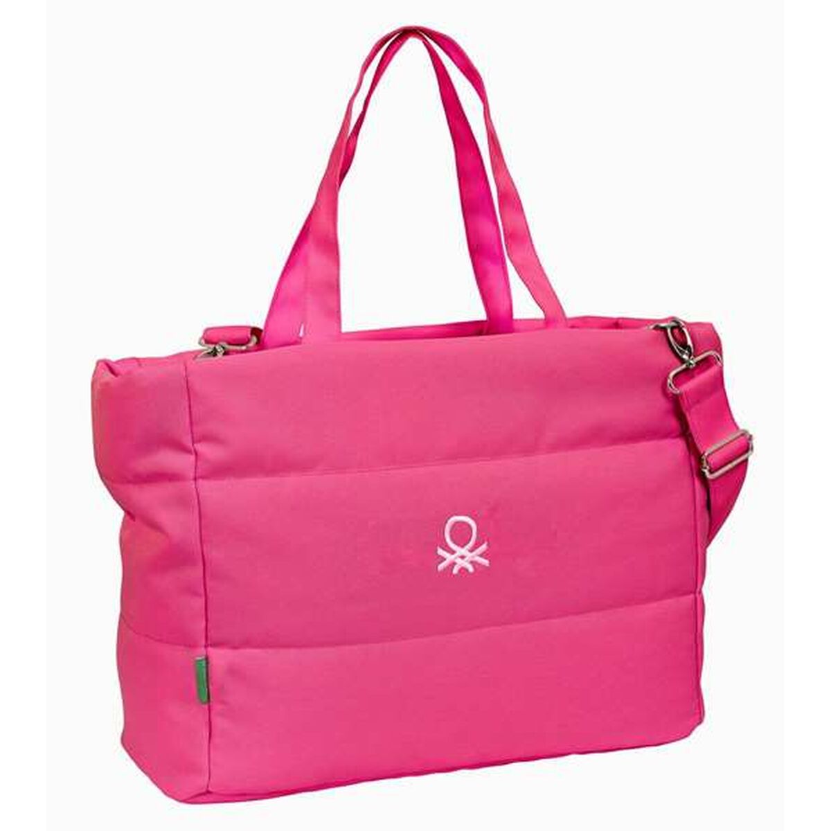 Väska med ficka för bärbar dator Benetton Fuchsia 54 x 31 x 17 cm - 2