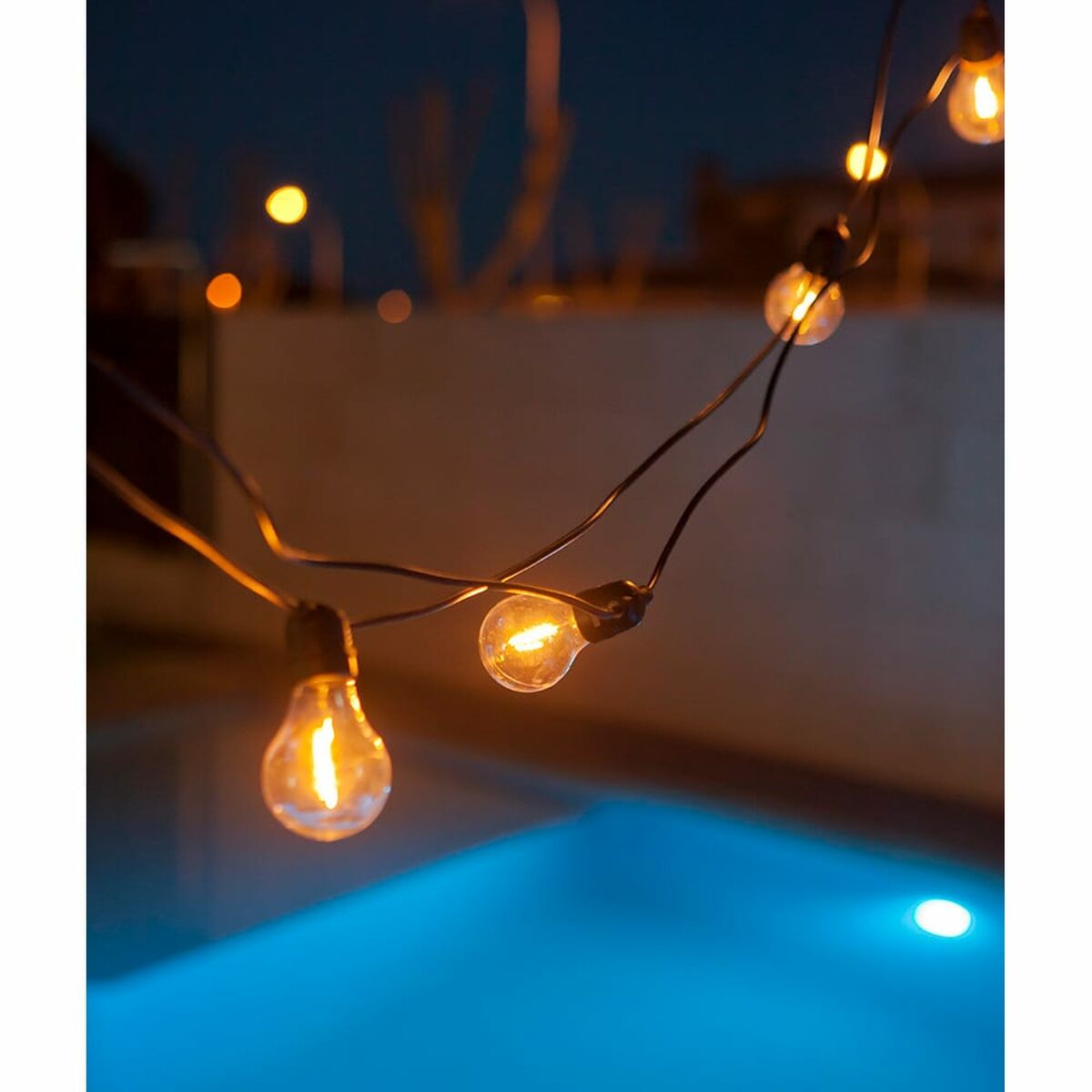 LED-krans New Garden Allegra Svart 8 m E27 10 350 lm - 2