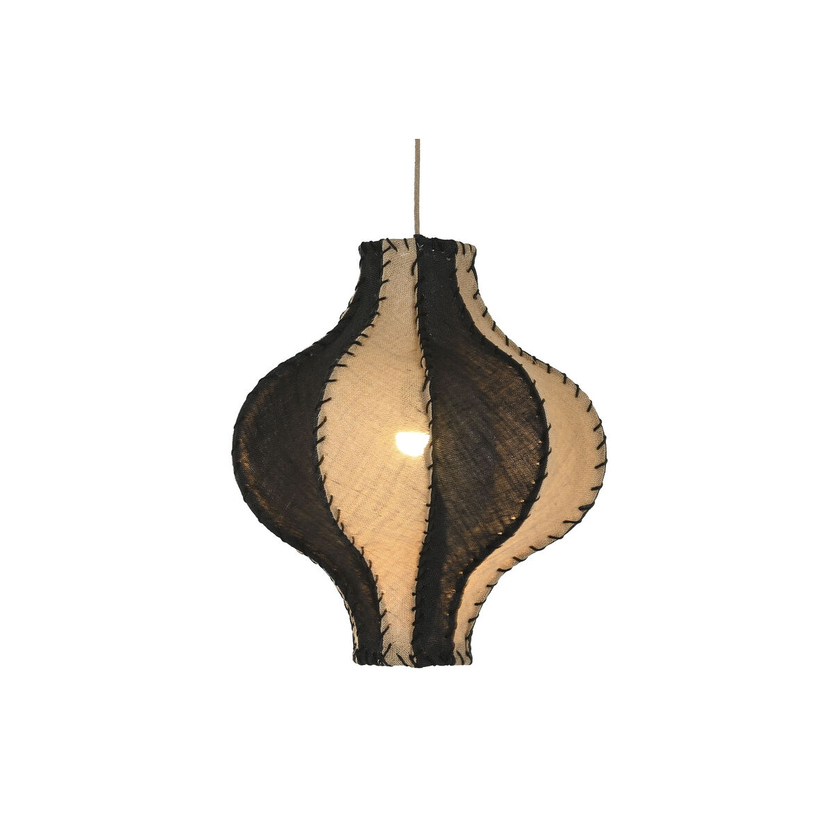 Taklampa Home ESPRIT Dvobarvna Jute Snöre Järn 25 W 50 x 50 x 54 cm - 2