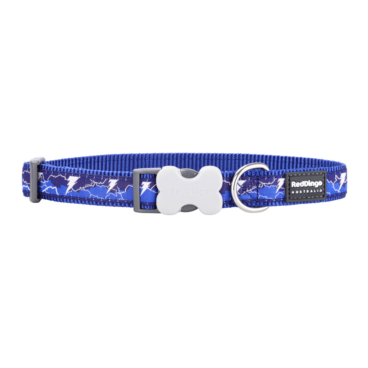 Hundhalsband Red Dingo STYLE LIGHTNING Marinblå - 4