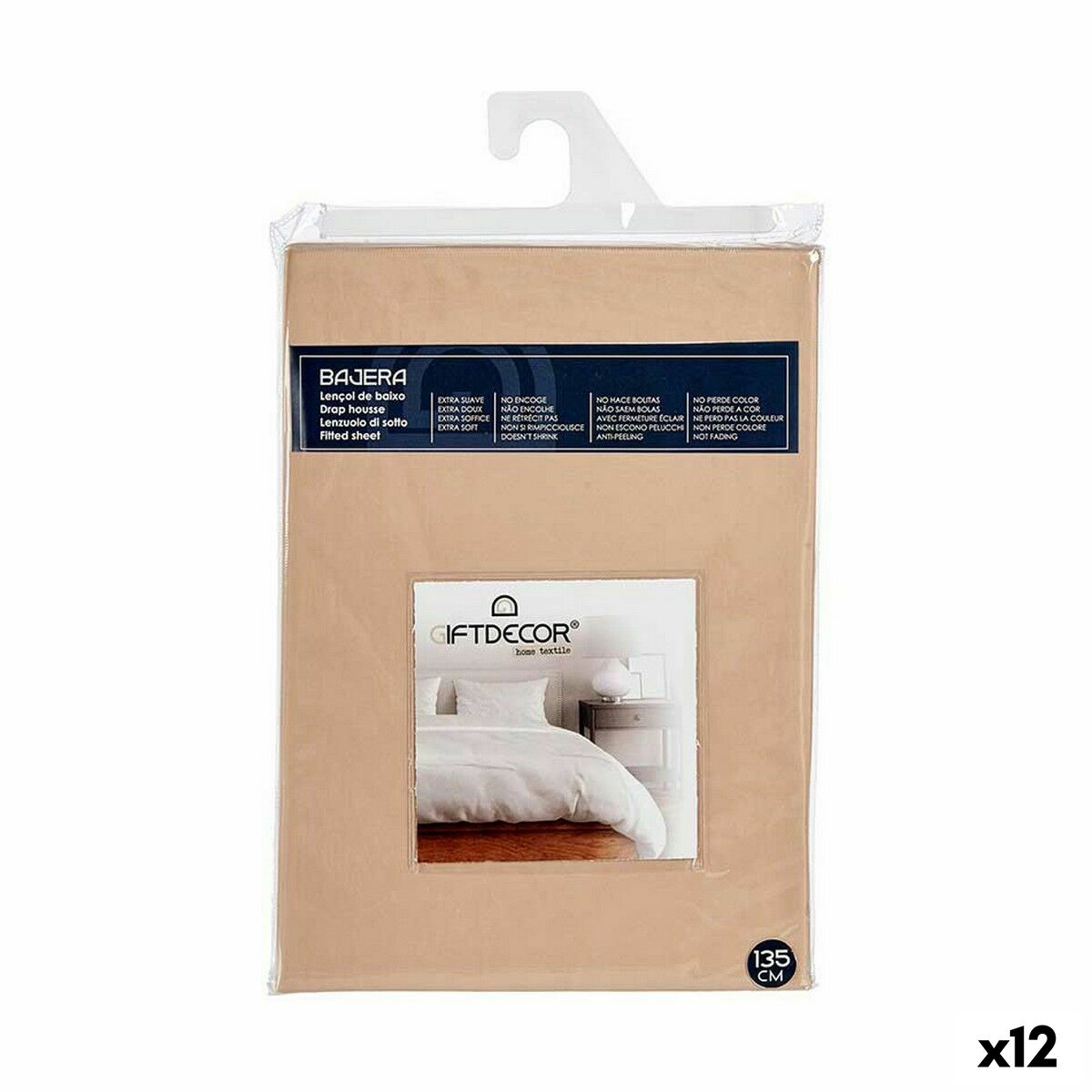 Underlakan Gift Decor Beige 135 cm (12 antal) - 3