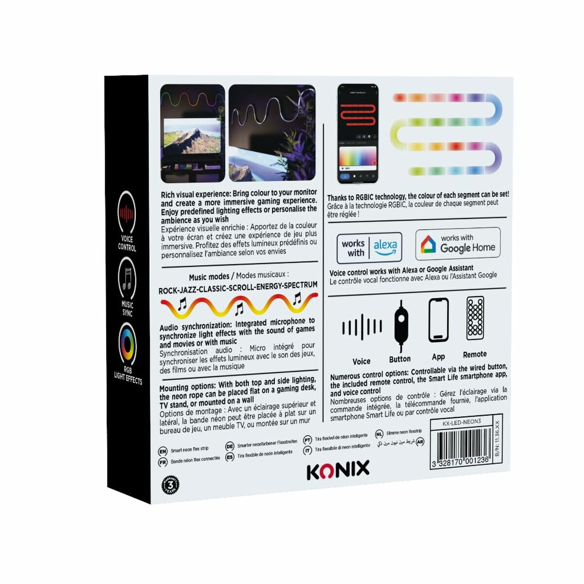 LED trakovi KONIX SMART 3 m Multicolour - 2