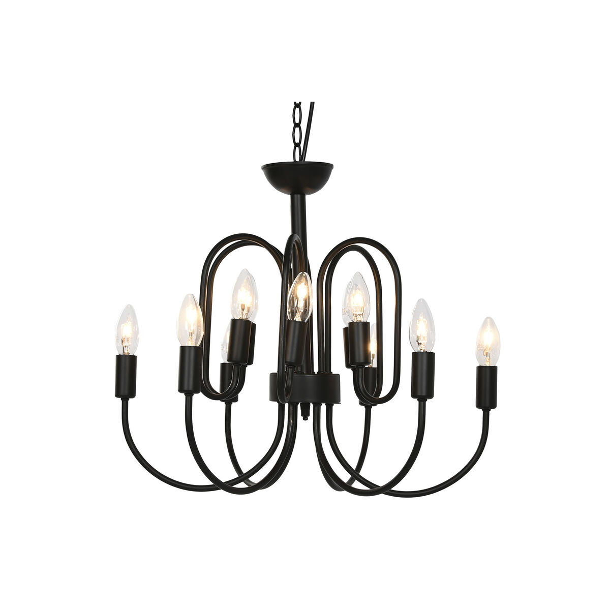 Taklampa Home ESPRIT Svart Metall 54 x 54 x 46 cm - 2