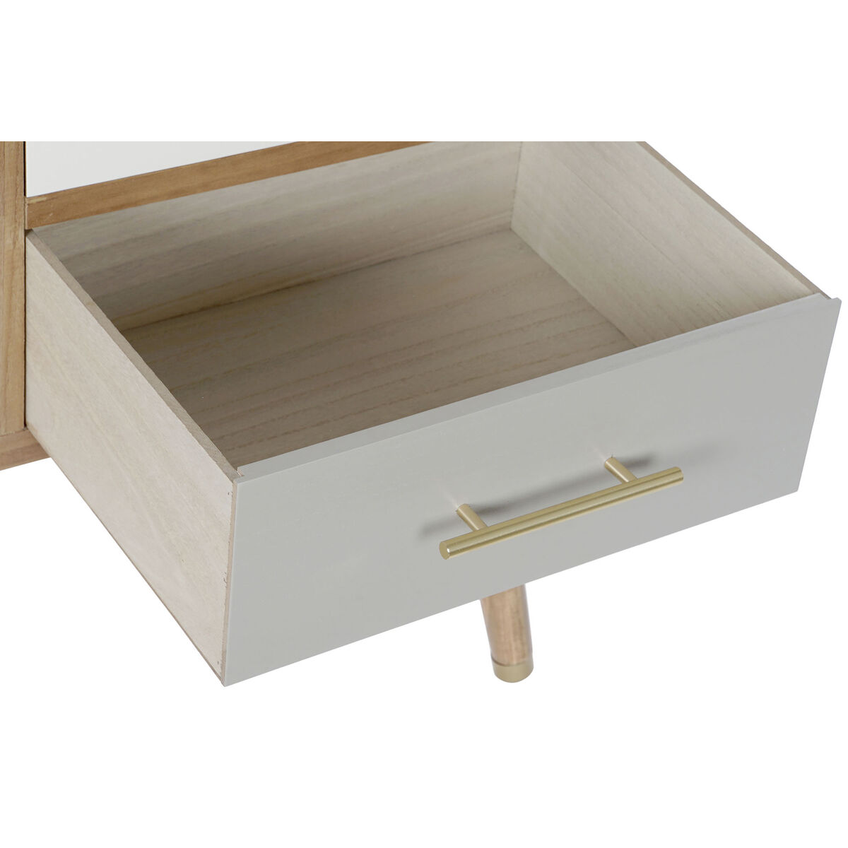 TV-möbler DKD Home Decor Grå Kräm Metall Paulowniaträ (90 x 34 x 66.5 cm) - 9