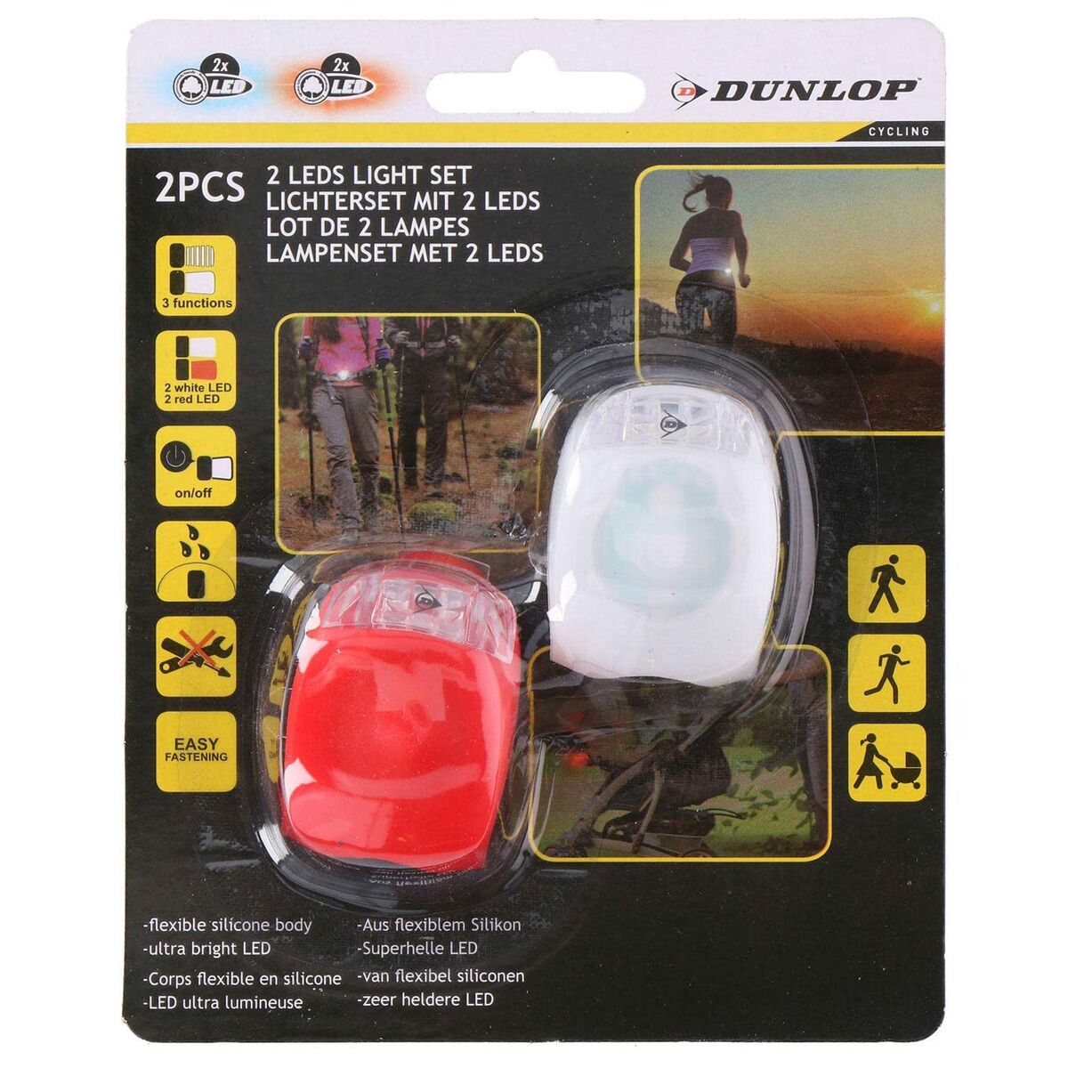 Set med cykellampor Dunlop 2 Delar - 2