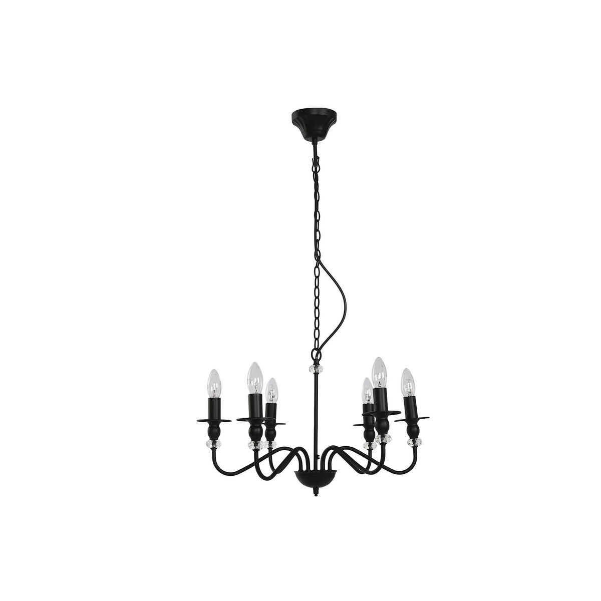 Taklampa Home ESPRIT Svart Metall 25 W 54 x 54 x 46 cm