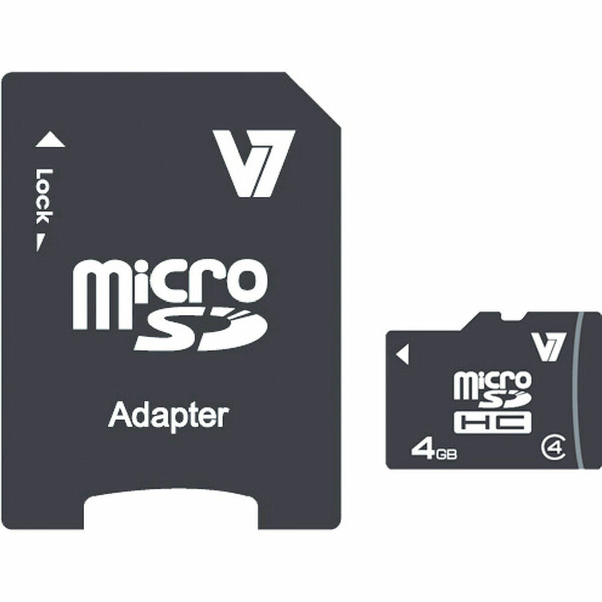 Micro-SD kort V7 VAMSDH4GCL4R-2E 4 GB - 4