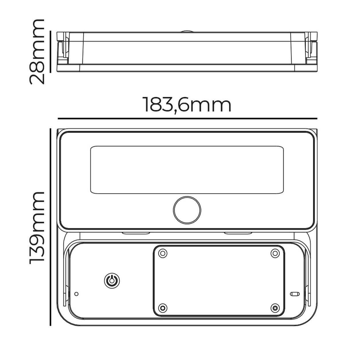 Vägglampa med LED EDM 31821 Polykarbonater ABS 12 W 1600 lm Sol (6500 K) - 5