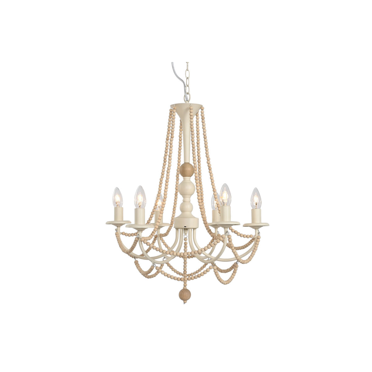 Taklampa Home ESPRIT Ljusbrun Metall Järn Furu 25 W 57 x 28 x 57 cm - 2