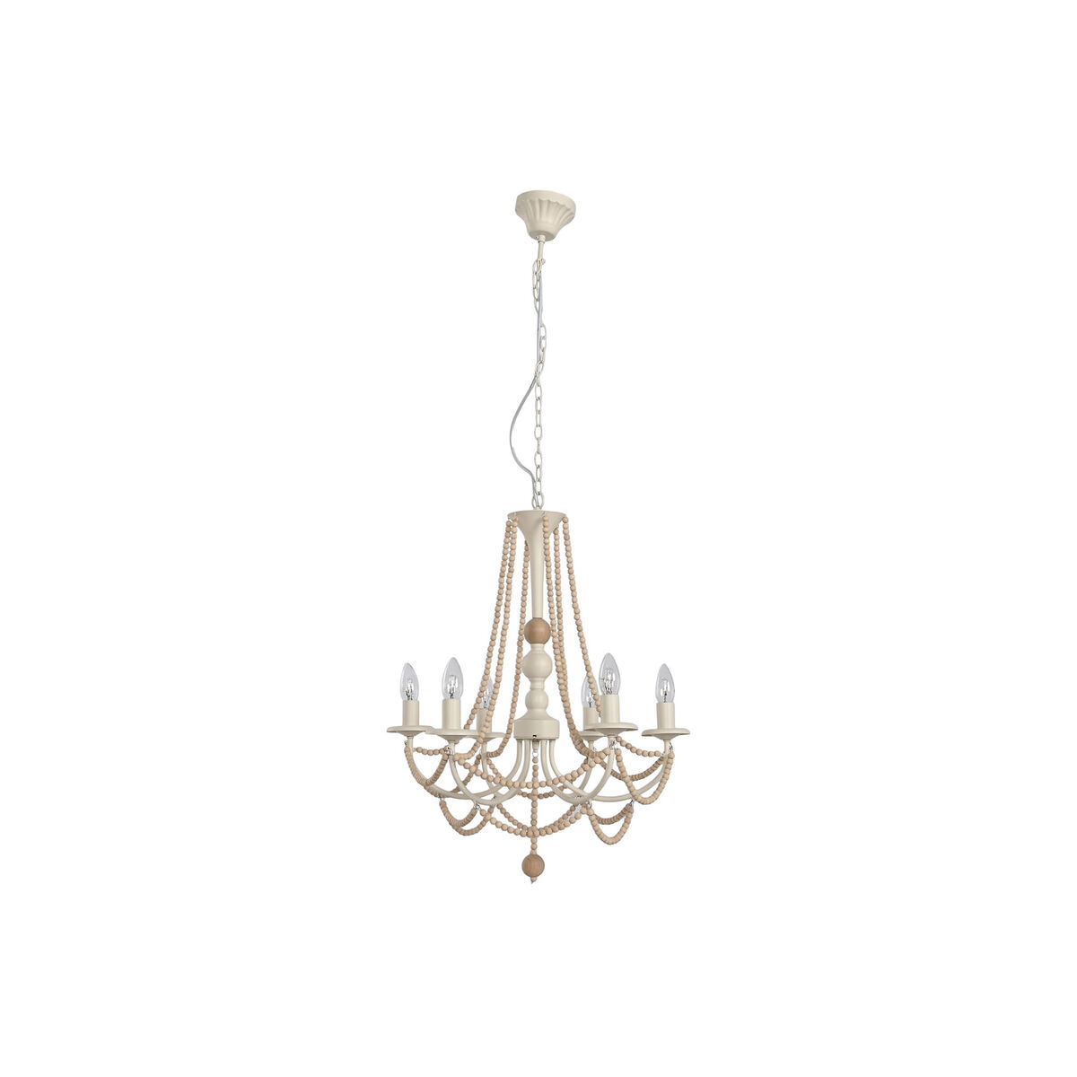 Taklampa Home ESPRIT Ljusbrun Metall Järn Furu 25 W 57 x 28 x 57 cm