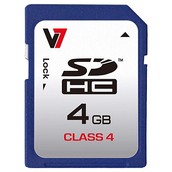 SD Minneskort V7 VASDH4GCL4R-2E 4 GB