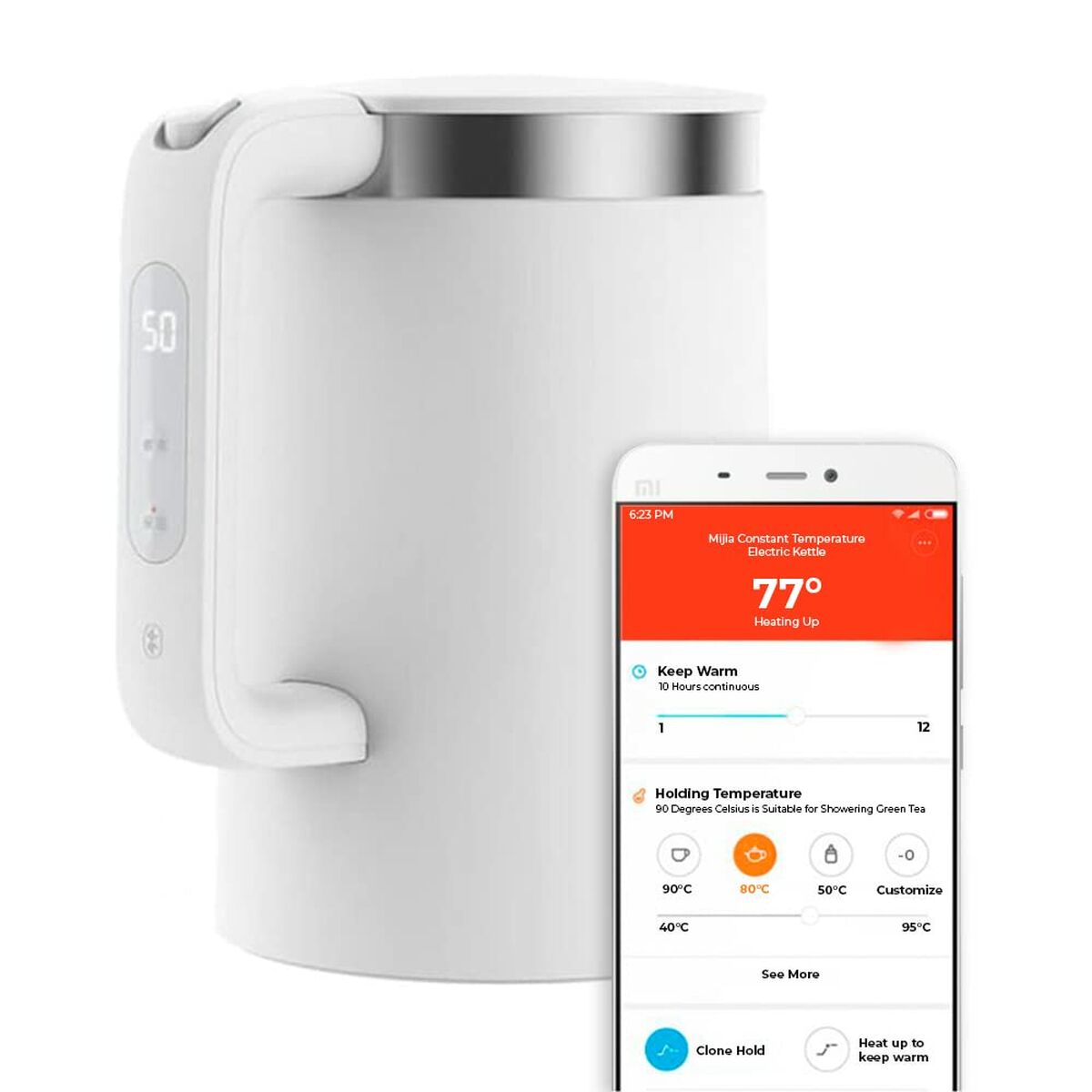 Vattenkokare Xiaomi XM200044 Vit Rostfritt stål 1800 W 1,5 L - 2