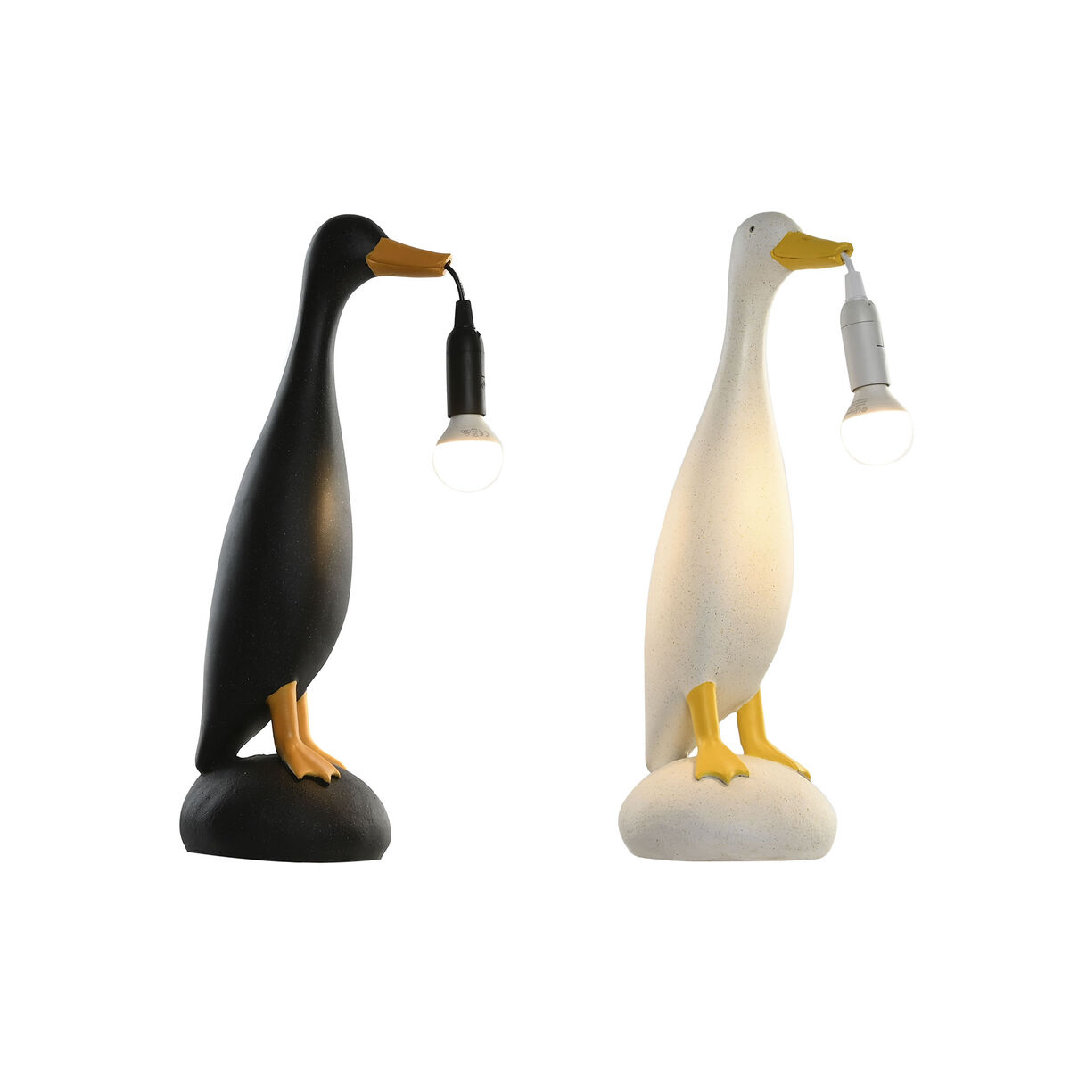 Bordslampa Home ESPRIT Gul Vit Svart 25 W 220 V (2 antal) - 2