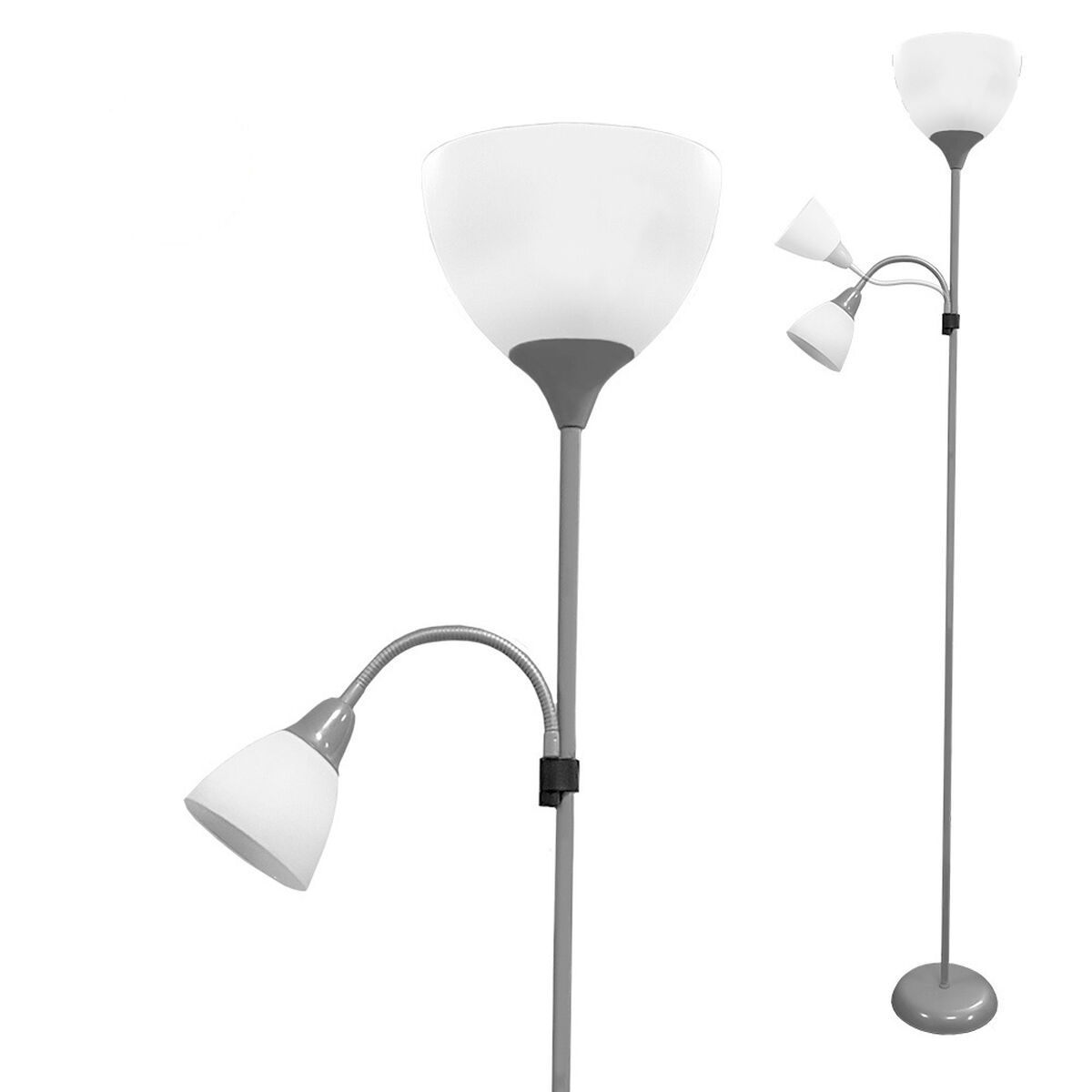 Golvlampa EDM 30010 Boston Silvrig 60 W 220-240 V 176 cm - 4