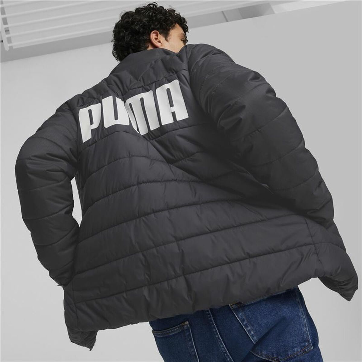 Träningsjacka Herr Puma  Essentials+ Padded Svart - 15