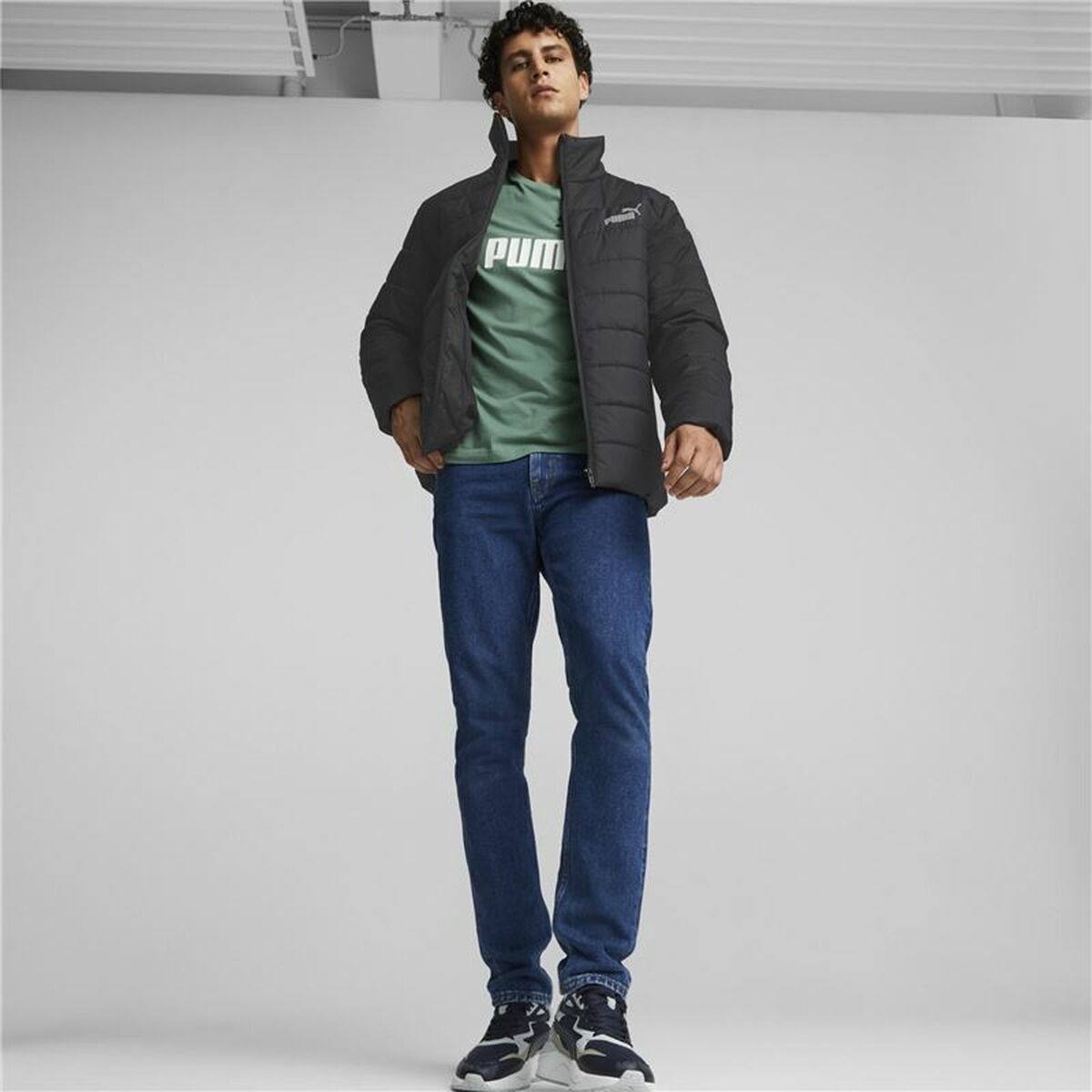 Träningsjacka Herr Puma  Essentials+ Padded Svart - 5