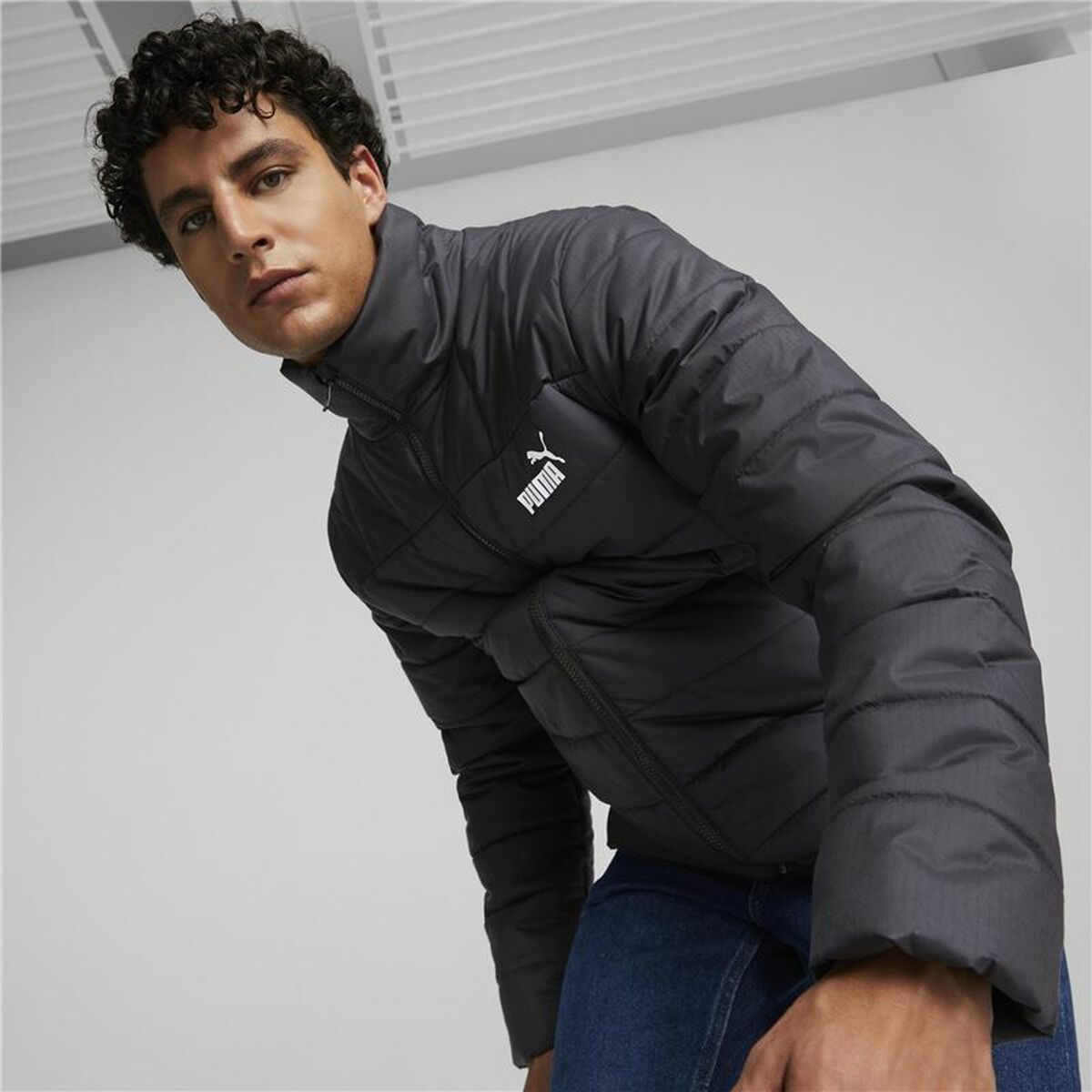 Träningsjacka Herr Puma  Essentials+ Padded Svart - 14