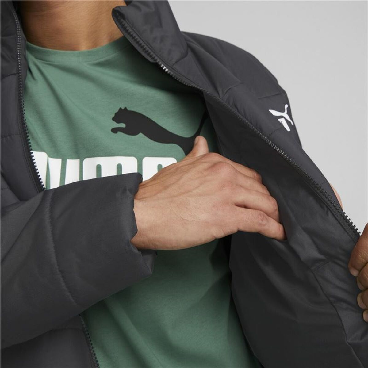 Träningsjacka Herr Puma  Essentials+ Padded Svart - 6