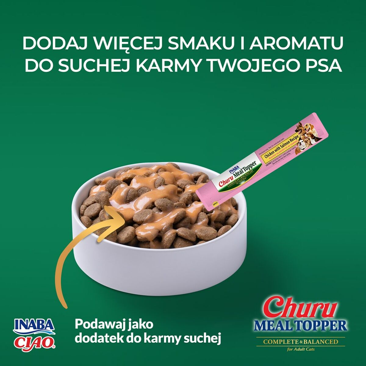 Hundgodis Inaba Churu Meal Topper Chicken with salmon Kyckling - 2