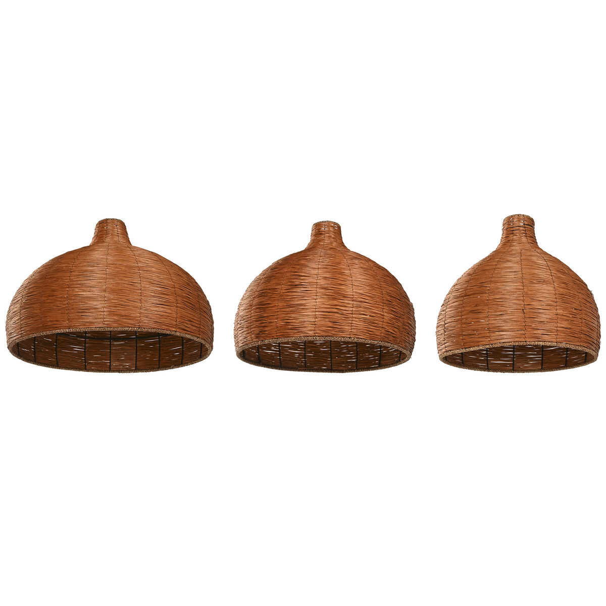 Lampskärm Home ESPRIT Mörkbrun 70 x 70 x 50 cm (3 Delar)