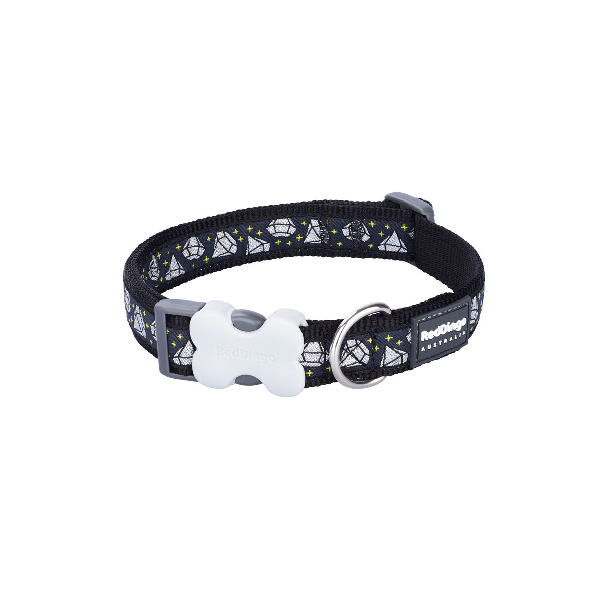 Hundhalsband Red Dingo STYLE DIAMOND Svart 31-47 cm - 2