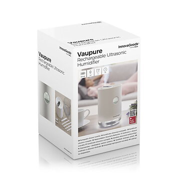 Uppladdningsbar ultraljudsluftfuktare Vaupure InnovaGoods Vit (Renoverade B)