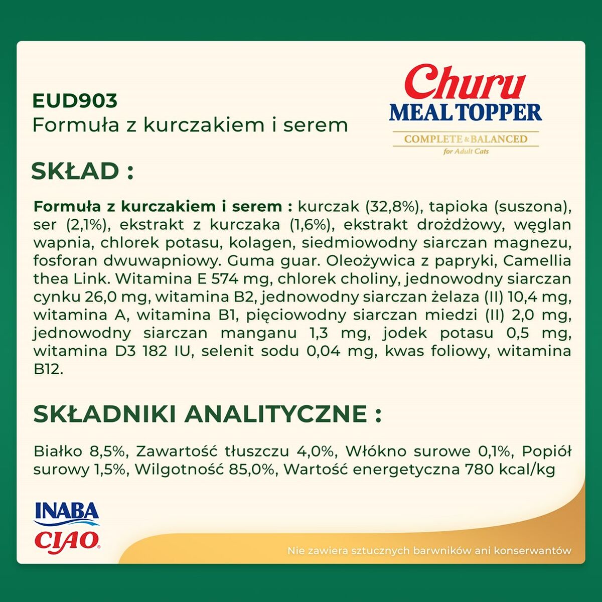 Hundgodis Inaba Churu Meal Topper Chicken with cheese Kyckling - 2
