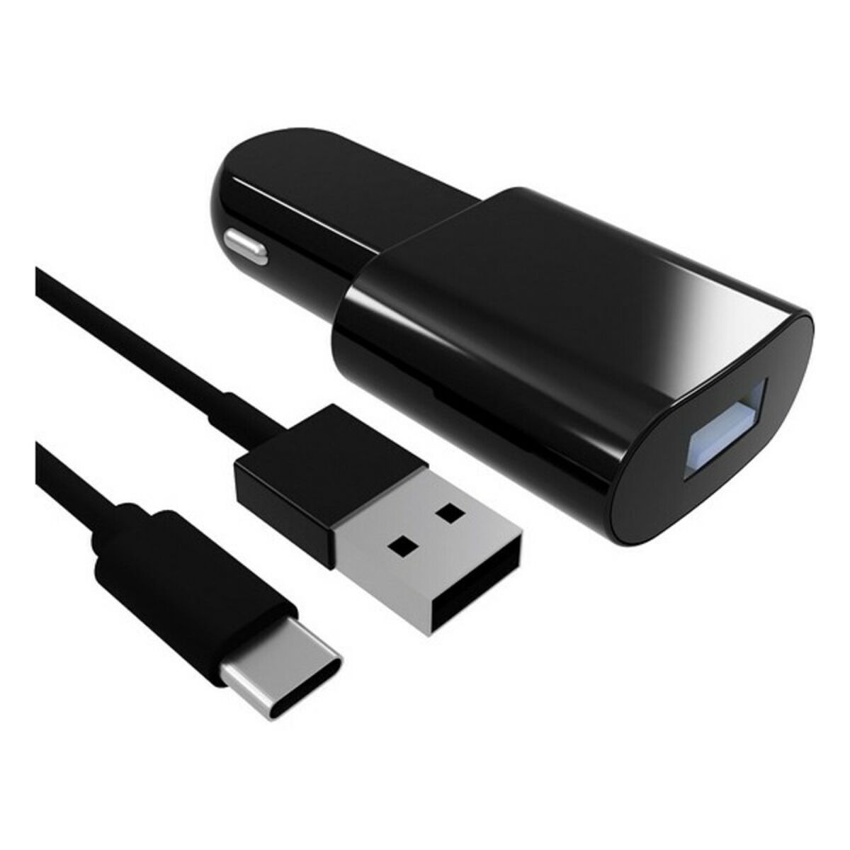 Billaddare Contact USB-C (1 m) Svart - 7