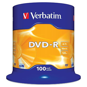 DVD-R Verbatim Matt Silver 100 antal 4,7 GB 16x