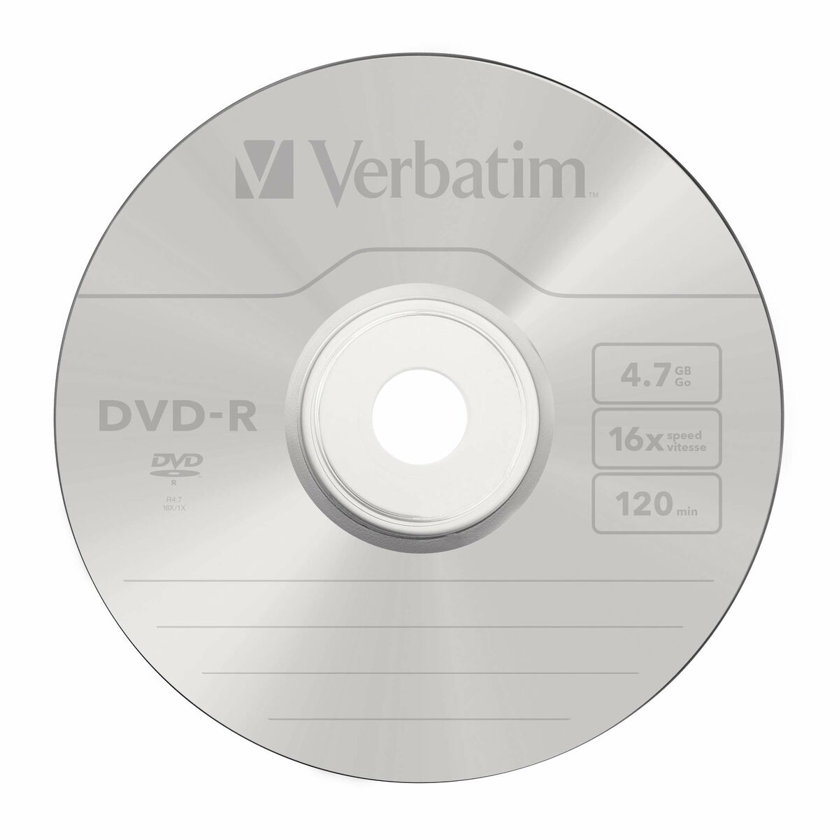 DVD-R Verbatim Matt Silver 100 antal 4,7 GB 16x - 2