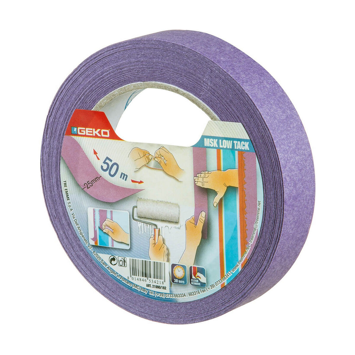 Självhäftande band Geko Violett Papper 25 mm x 50 m - 3